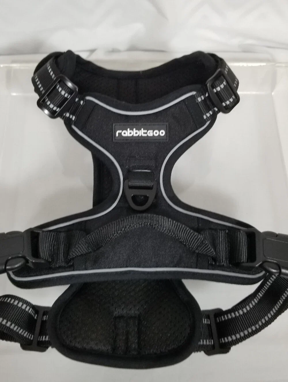 Rabbitgoo Black Dog Harness No Pull Dog Size Large Girth 20 - 24.5